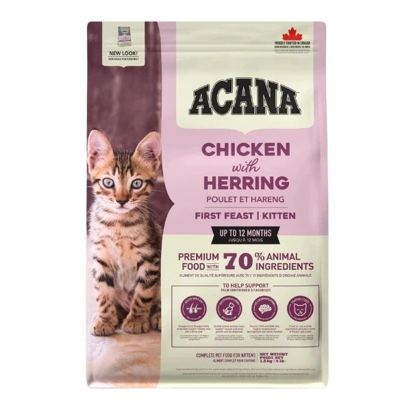 Acana Kitten First Feast Tavuklu ve Ringa Balıklı Yavru Kedi Maması 1.8KG