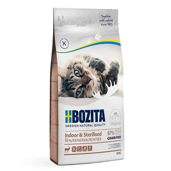 Bozita Adult İndoor Kısırlaştırılmış Tahılsız Geyikli Yetişkin Kedi Maması 10KG
