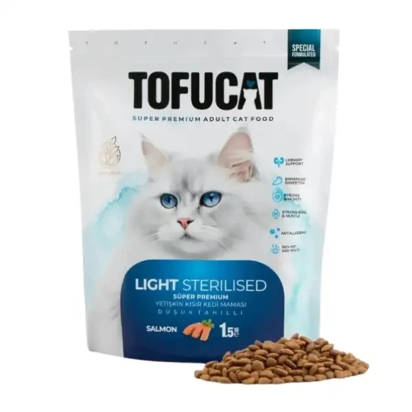 Tofucat Sterilised Somonlu Kısırlaştırılmış Kedi Maması 1.5KG