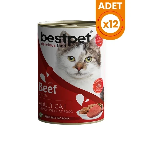 Bestpet Biftekli Gravy Yetişkin Konserve Kedi Maması