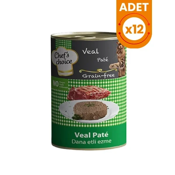 Chefs Choice Kıyılmış Dana Etli Yetişkin Konserve Kedi Maması